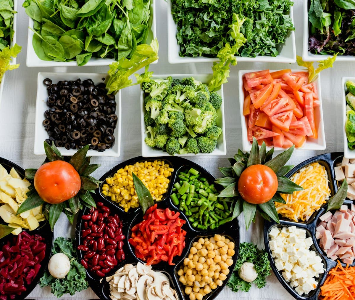 Macro shot of fresh vegetables that support a healthy weight